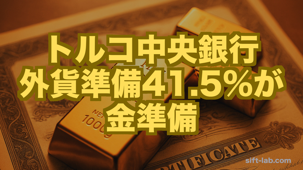 トルコ中央銀行（TCMB）の金戦略──ROM・KKM・外貨準備41.5%の謎を解く