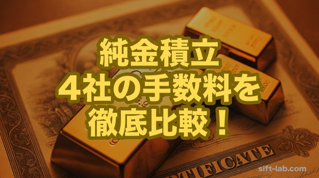 純金積立の会社比較2026：手数料・コストで選ぶならどこ？楽天・SBI・田中貴金属・三菱を徹底比較
